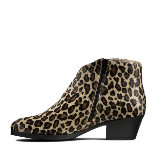 Clarks Womens Mila Myth Ankle Boots Leopard | UK-1748359